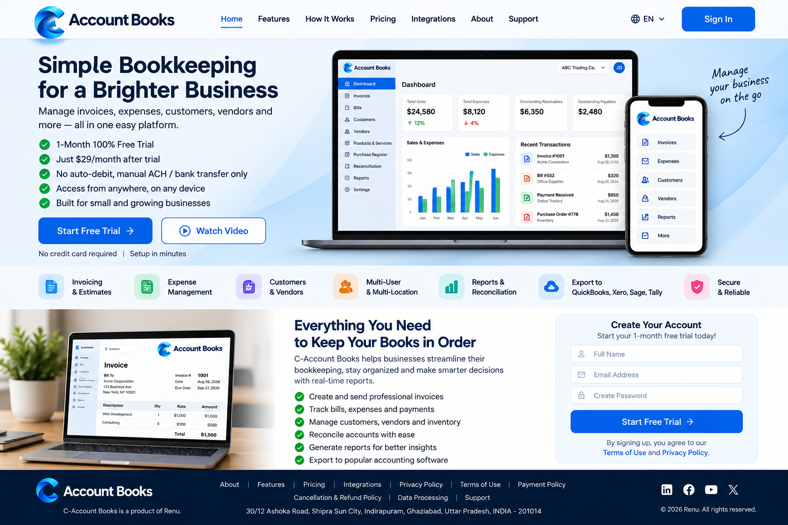 C-Account Books bookkeeping application